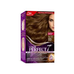 Wella Color Perfect 7 Kit 100% Cobertura De Canas 5/37 Castaño Seductor